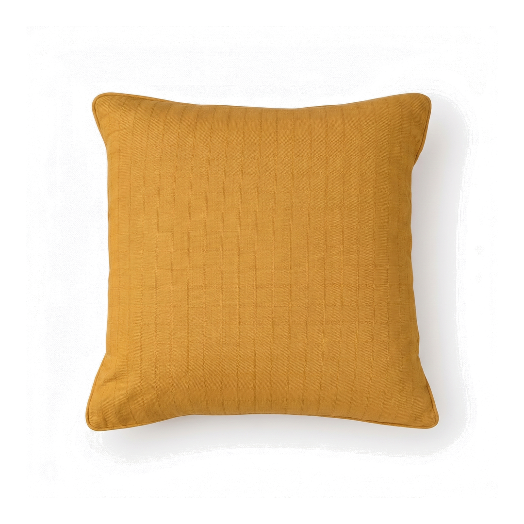 Self Textured Mustard Cushion