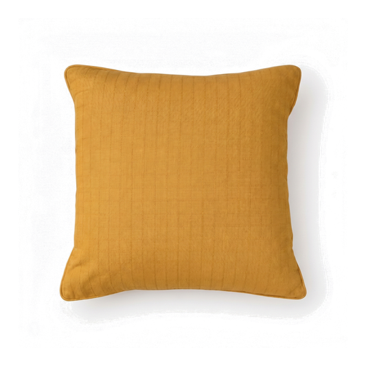 Self Textured Mustard Cushion