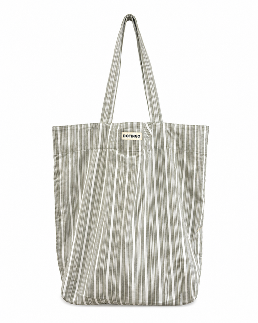 Everyday Striped Tote Bag (Green)