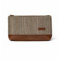 Brown Tweed Leather Pouch
