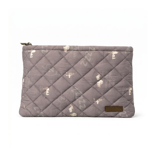 Steel Grey Quilted Ipad Sleeve